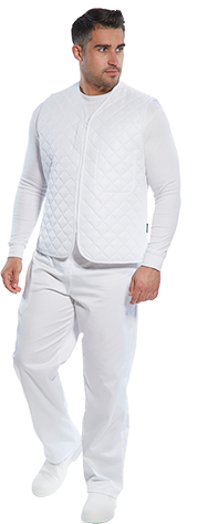 (2204) White Food Industry Bodywarmer
