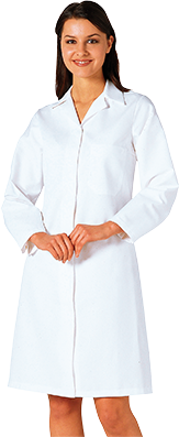 (2205) White Ladies Food Coat