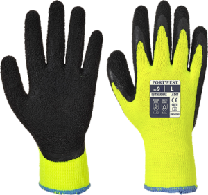 (A143) Thermal Soft Grip Glove - Yellow/Black