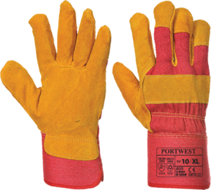 (A225) Red Fleece Lined Rigger Glove