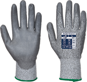 (A622) Grey Cut PU Palm Glove