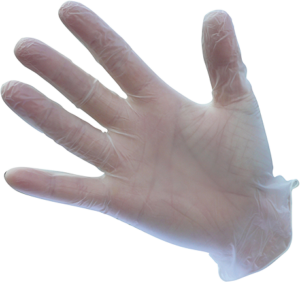 (A900) Clear Powdered Vinyl Disposable Glove