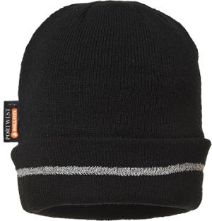 (B023) Reflective Trim Knit Hat Insulatex Lined