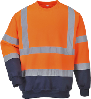 (B306) Two Tone Hi-Vis Sweatshirt