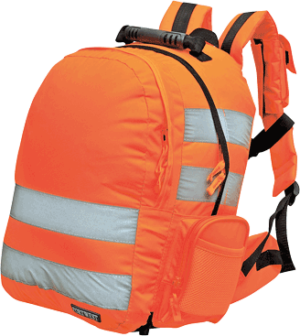 (B904) Orange Quick Release Hi-Vis Rucksack