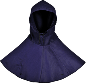 (BZ12) Navy Bizweld Cape Hood