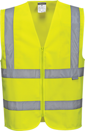 (C375) Hi-Vis Zipped Band & Brace Vest