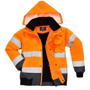 (C465) Hi-Vis Contrast Bomber Jacket