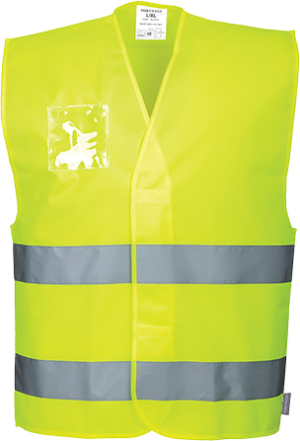 (C475) Hi-Vis Vest - Dual ID Holder