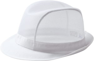 (C600) White Trilby Hat