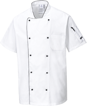 (C676) White Aerated Chef's Jacket