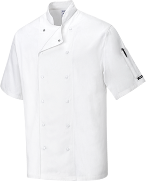 (C774) White Aberdeen Chefs Jacket