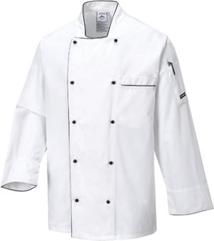 (C776) White Executive Chefs Jacket