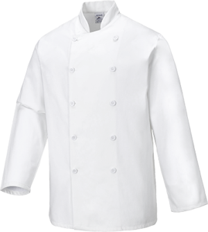 (C836) White Sussex Chefs Jacket