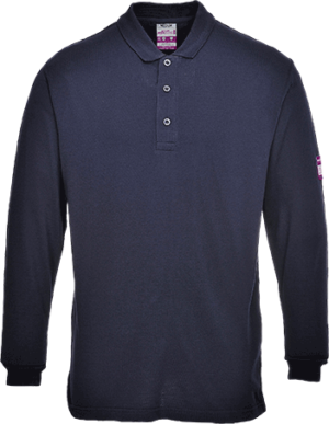 (FR10) Flame Resistant Anti-Static Long Sleeve Polo Shirt