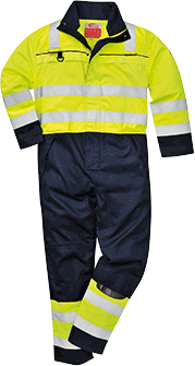 (FR60) Hi-Vis Multi-Norm Coverall - Yellow/Navy