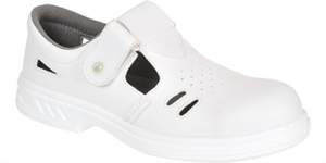 (FW48) Portwest White Steelite ESD Ebro Safety Sandal S1 Class 3