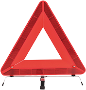 (HV10) Orange Folding Warning Triangle