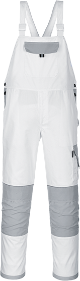(KS56) White Painters Pro Bib & Brace