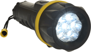 (PA60) 7 LED Rubber Torch - Yellow/Black