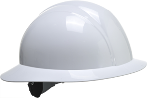 (PS52) White Full Brim Future Helmet