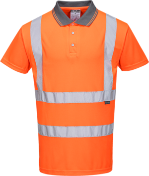 (RT22) Orange Hi-Vis Short Sleeved Polo RIS
