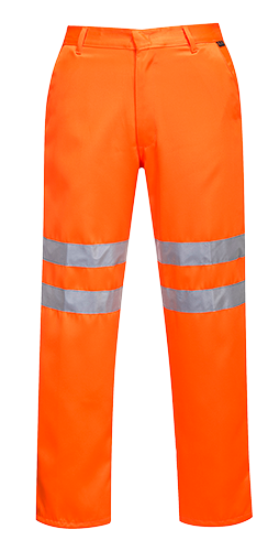 (RT45) Orange Hi-Vis Poly Cotton Trousers RIS
