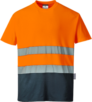 (S173) Two Tone Cotton Comfort T-Shirt