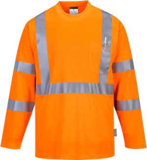 (S191) Hi-Vis Long Sleeve Pocket T-Shirt