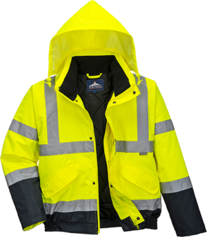 (S266) Hi-Vis Two Tone Bomber Jacket