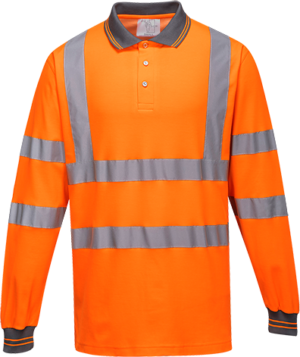 (S271) Long Sleeved Cotton Comfort Polo Shirt