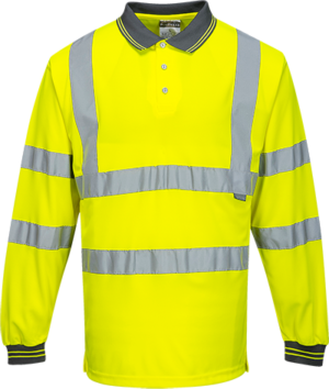 (S277) Hi-Vis Long Sleeved Polo Shirt