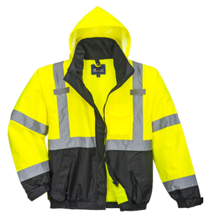 (S365) Hi-Vis Premium 3-In-1 Bomber Jacket - Yellow/Black