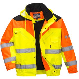 (S464) Contrast Plus Bomber Jacket