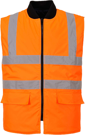 (S469) Hi-Vis Reversible Bodywarmer