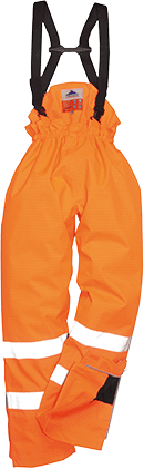 (S781) Bizflame Rain Lined - Hi-Vis Antistatic FR Trouser