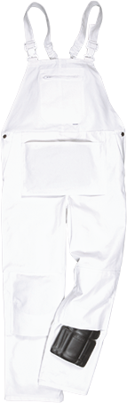 (S810) White Bolton Painters Bib & Brace