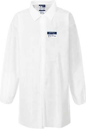 (ST31) Biztex SMS Coat Type 6PB - White