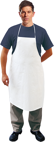 (ST42) White Biztex Microporous Apron Type 6PB (Pack 300)