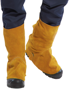 (SW32) Tan Leather Welding Boot Cover