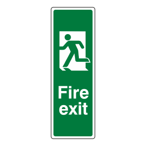 Final Fire Exit Man Left Sign Portrait