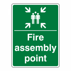 Fire Assembly Point With People (Portrait) Sign