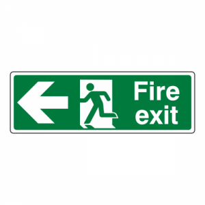 Fire Exit Arrow Left Sign