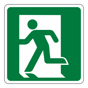 Fire Exit Man Left Sign (Logo)