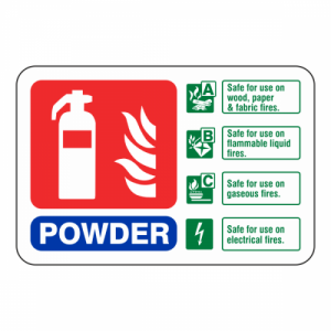 Powder Fire Extinguisher ID Sign (Landscape)