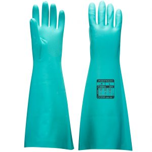 (A813) Green Extended Length Nitrile Gauntlet
