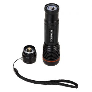 (PA75) USB Black Rechargeable Torch